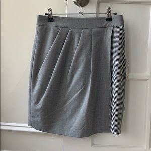 Club Monaco multi checkered pleated skirt